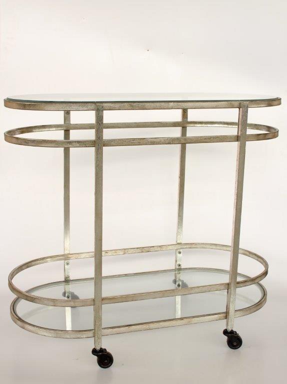 Silver Oval 2 Tier Trolley